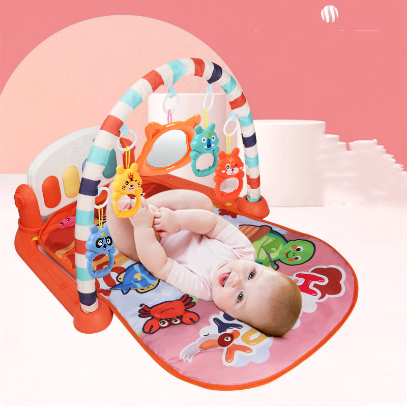 Baby fitness rack toy for tummy time and kicking