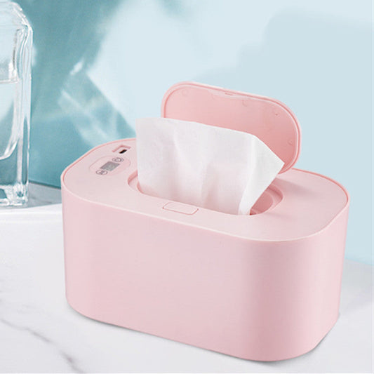 Baby wipe warmer for diaper changing comfort