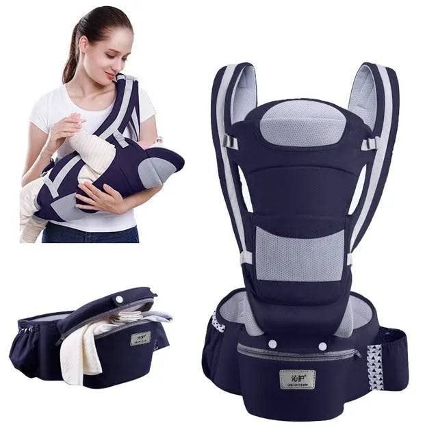 Breathable baby wrap carrier for newborn to toddler