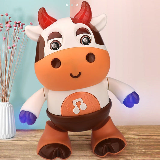 Dancing cow toy with lights and music