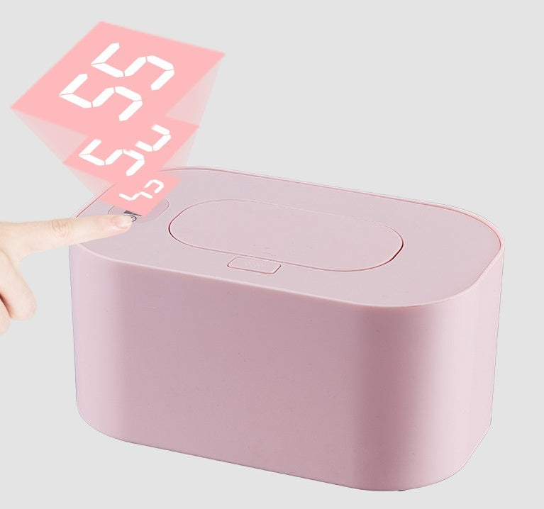 Diaper wipe heater for sensitive baby skin