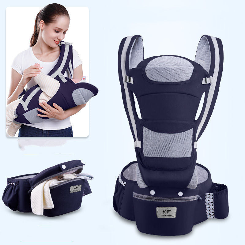 Parent wearing 3-in-1 baby carrier on the back