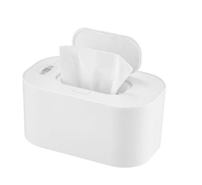 Warm baby wipes dispenser with lid