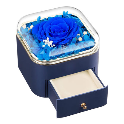 Valentines Day Rose Flower Drawer Jewelry Box