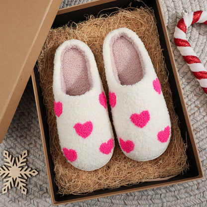 Valentine's Day Warm Indoor Love Cotton Slippers